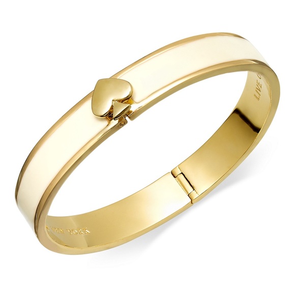 KATE SPADE • Ivory Cream Live Colorfully Spade Bangle Bracelet - Picture 1 of 7